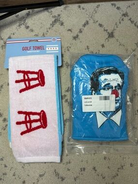 NEW Barstool Sports clown driver cover & golf towel
